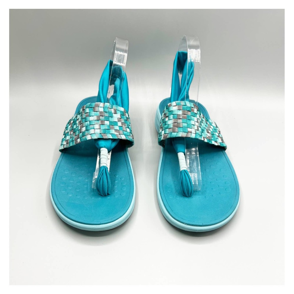 Vionic Women's SZ 9 Serene TIA Blue Berry Arch Support Ankle Wrap Sandals Shoes - Picture 4 of 11